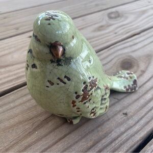 Ceramic Green Decorative Bird Figurine